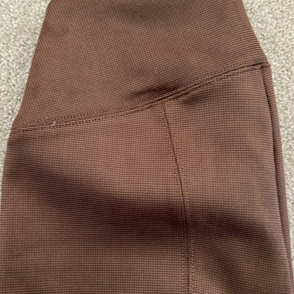 WHBM Brown suede leggings - Picture 2 of 6
